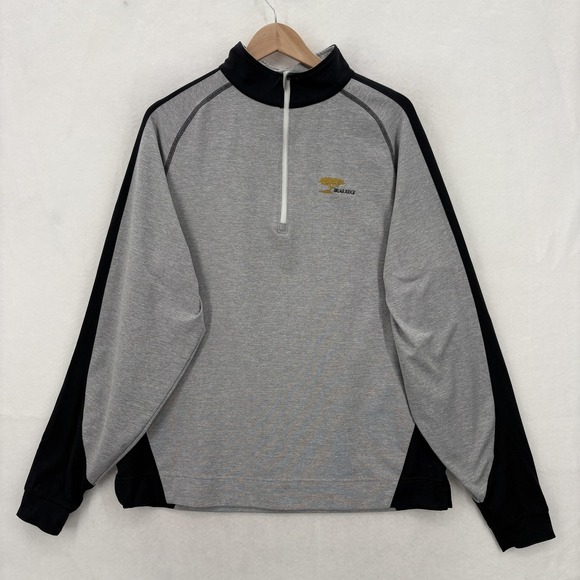 FootJoy Other - FootJoy Pullover Mens Medium Gray Black Quarter Zip Golf Mock Neck Briar Ridge